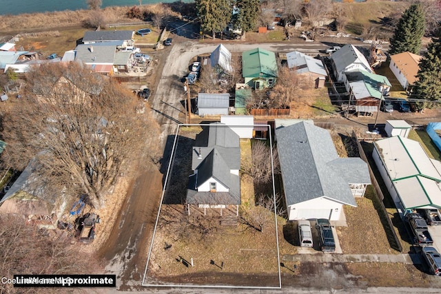 drone / aerial view featuring a residential view