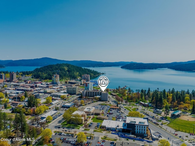 301 N 1st St # 930, Coeur Dalene, ID 83814 - bird's eye view featuring a water and mountain view