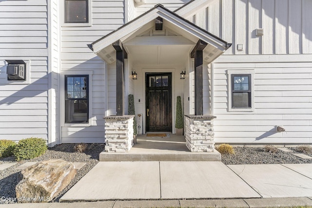 view of doorway to property