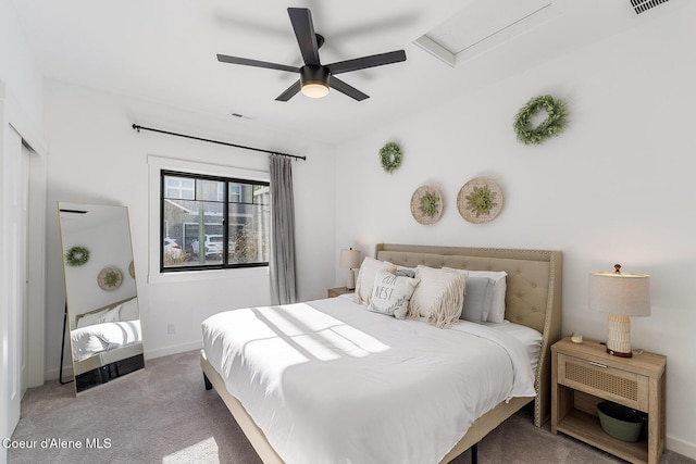 1853 W Felton Dr, Coeur Dalene, ID 83814 - bedroom featuring carpet, attic access, visible vents, and baseboards