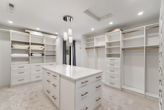 1853 W Felton Dr, Coeur Dalene, ID 83814 - spacious closet with attic access, visible vents, and light colored carpet