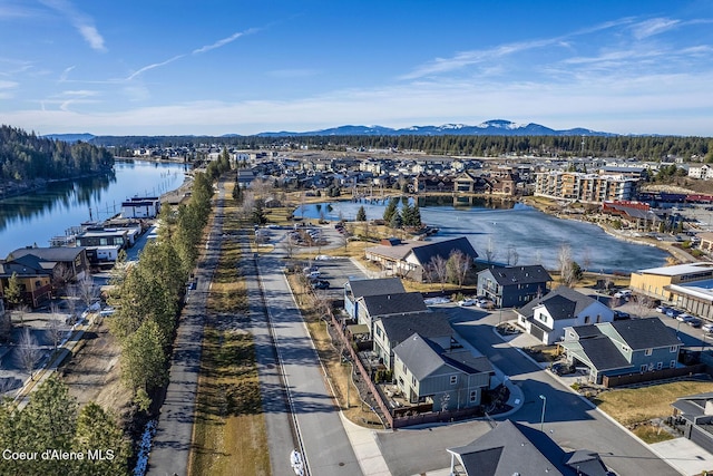 1853 W Felton Dr, Coeur Dalene, ID 83814 - aerial view featuring a water and mountain view