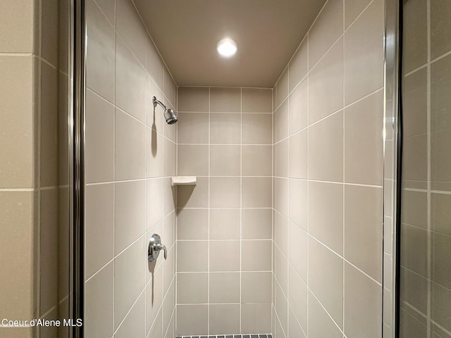 room details with a shower stall