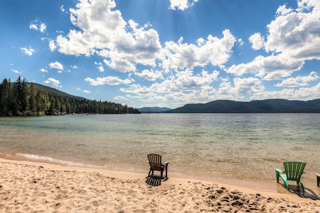 property view of water with a mountain view