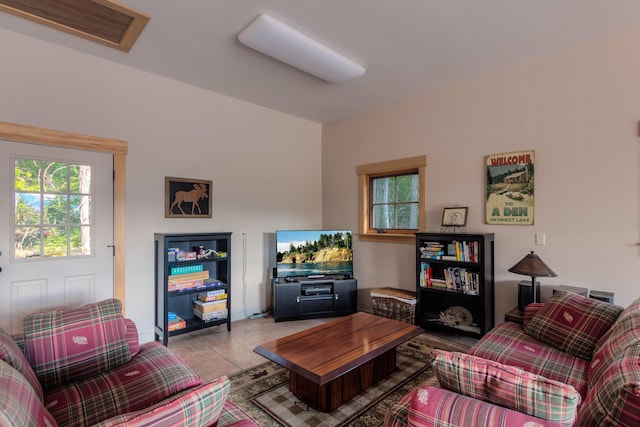 living room with visible vents