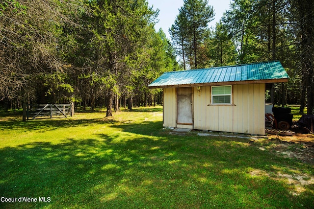 view of shed