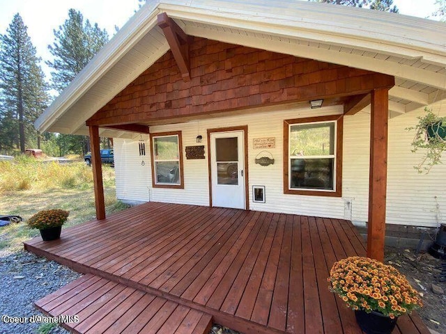 view of wooden terrace