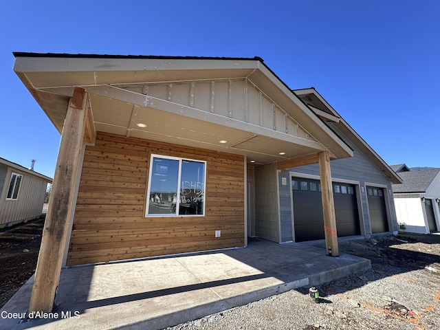 view of front of home featuring board and batten siding