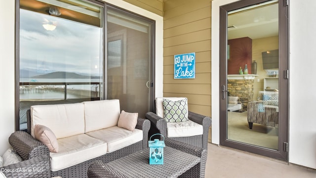 balcony with outdoor lounge area