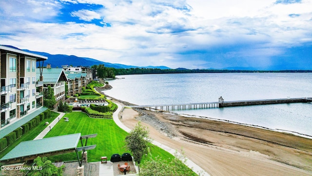 property view of water with a mountain view