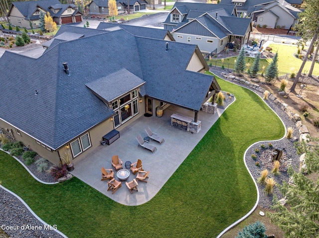 bird's eye view featuring a residential view