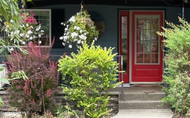 view of doorway to property