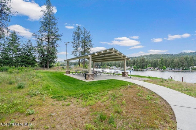 6489 E Kyong, Post Falls, ID 83854 - view of community with a gazebo, a water view, and a forest view