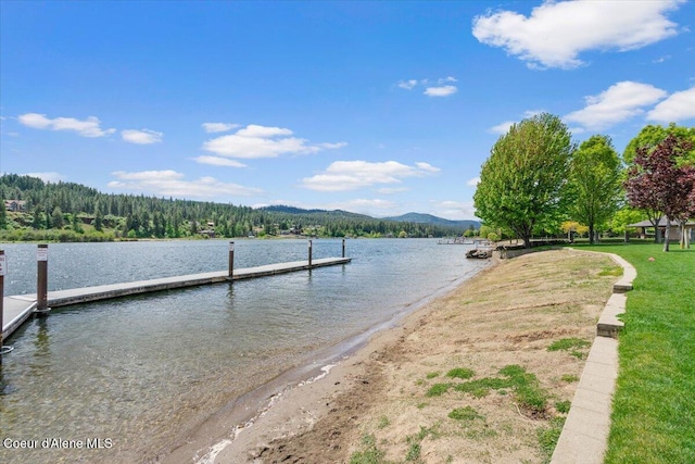 6489 E Kyong, Post Falls, ID 83854 - dock featuring a water and mountain view