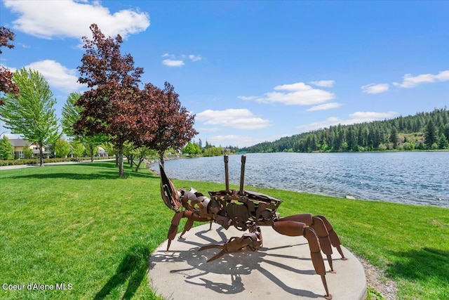6489 E Kyong, Post Falls, ID 83854 - view of patio featuring a water view and a forest view