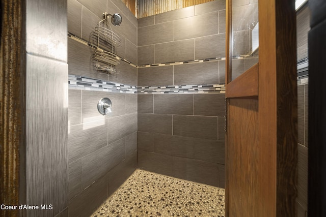 full bathroom with a tile shower