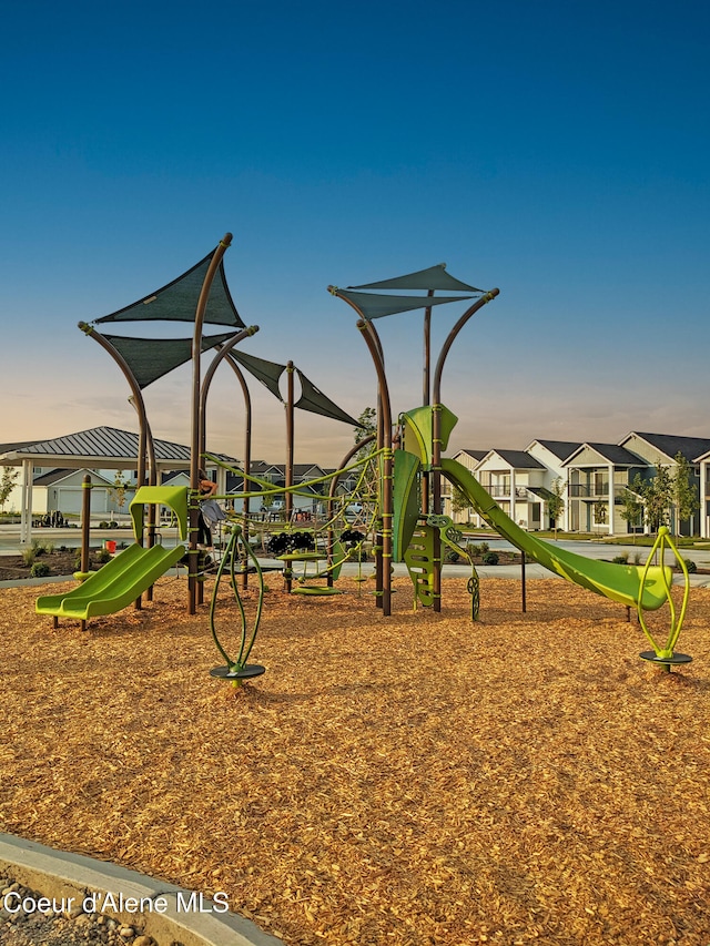 view of community jungle gym