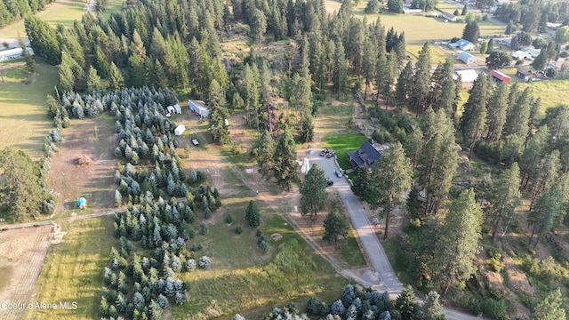 drone / aerial view with a rural view