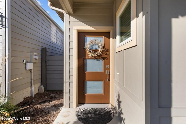 view of doorway to property