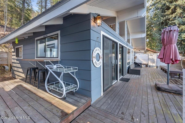 view of wooden deck