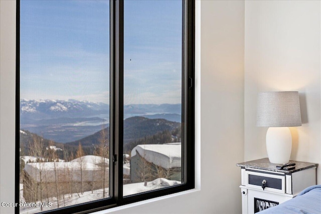 interior details with a mountain view