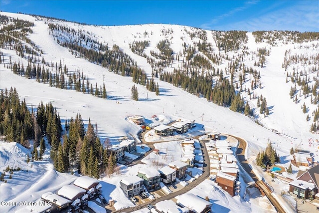 view of snowy aerial view