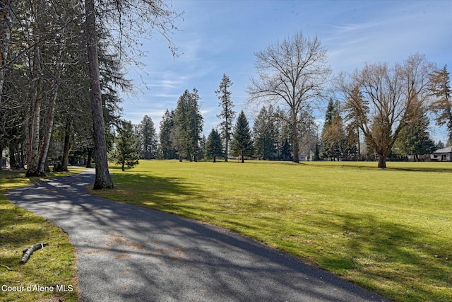 surrounding community featuring a lawn