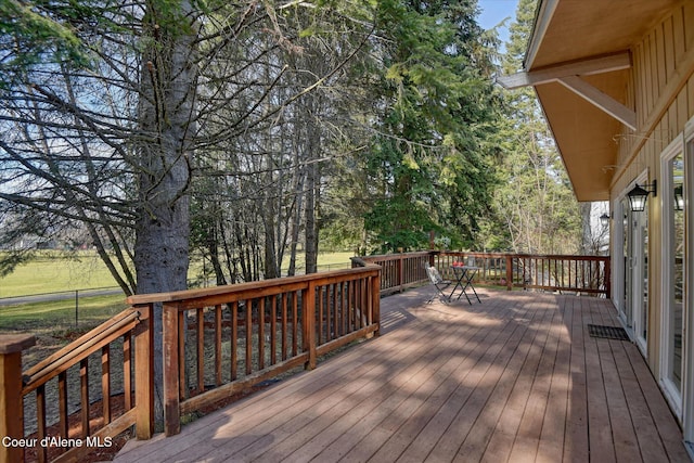 view of wooden terrace