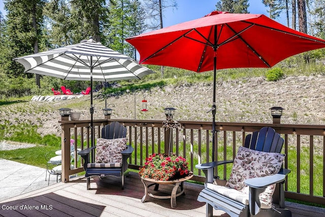 view of wooden deck