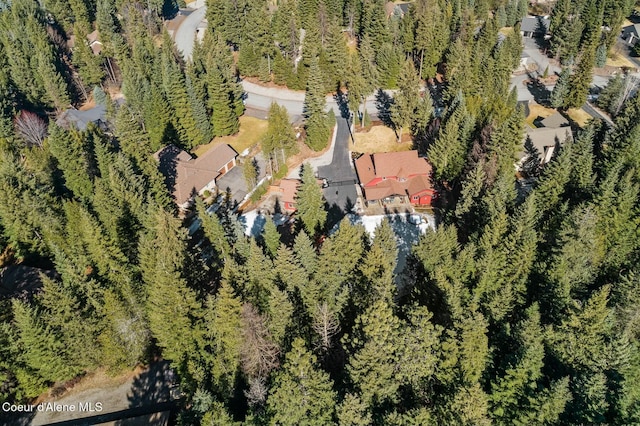 aerial view featuring a view of trees