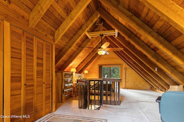 attic with an upstairs landing