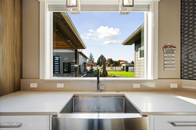 interior details featuring light countertops