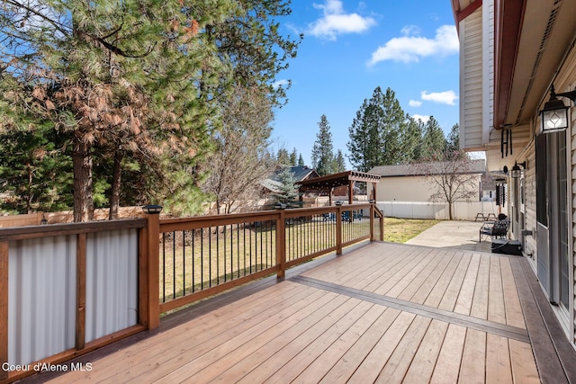 view of wooden deck