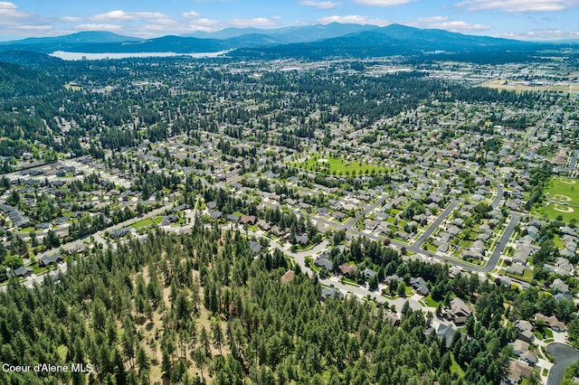 aerial view featuring a mountain view