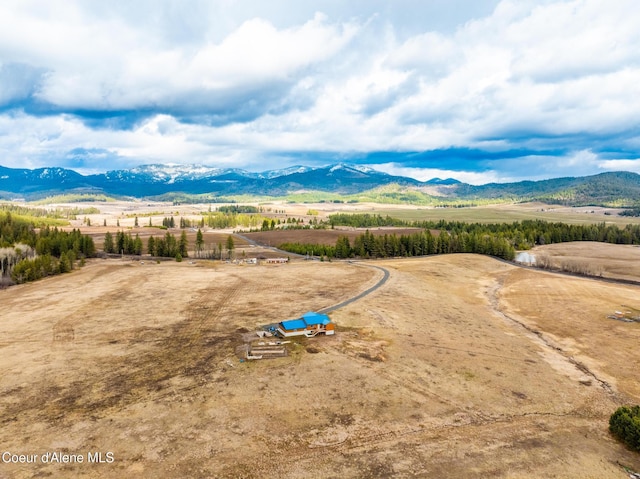 view of mountain feature featuring a rural view
