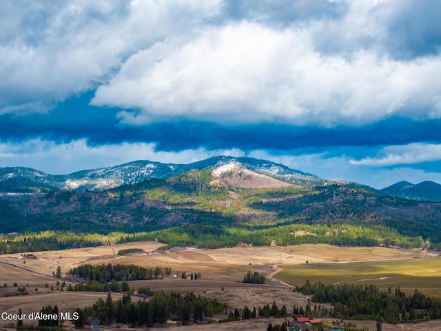 property view of mountains with a rural view