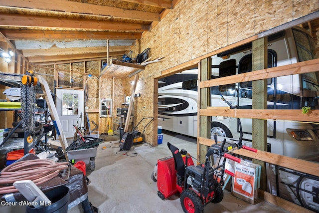 view of storage area