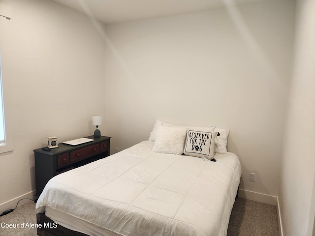 bedroom featuring baseboards and carpet flooring