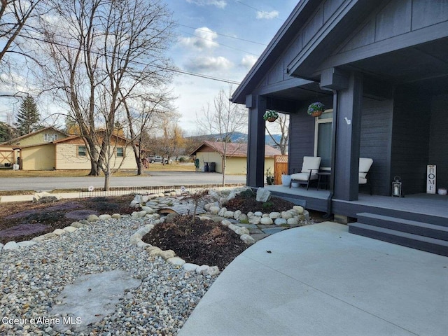 exterior space with a porch