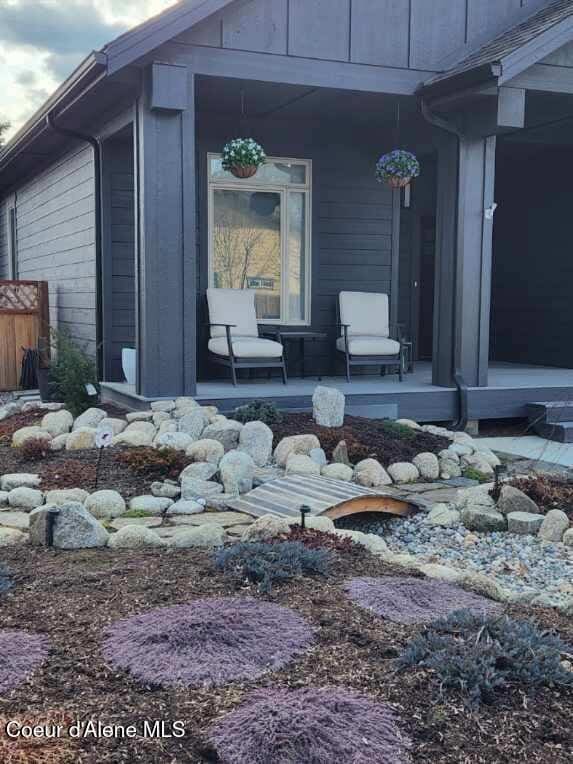 exterior space with covered porch