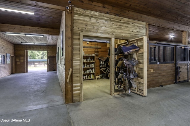 view of horse barn