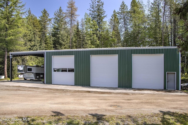 garage featuring a detached garage