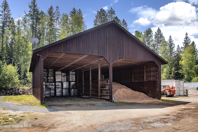 view of horse barn