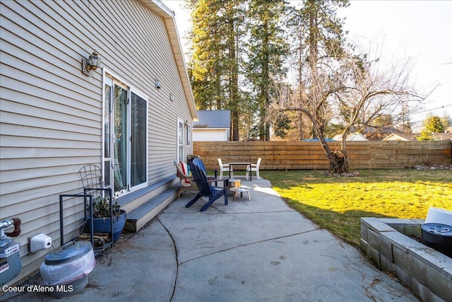 view of patio with fence