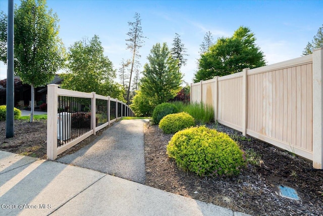 exterior space with a gate and fence