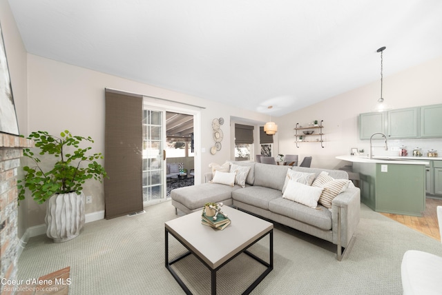 living room with baseboards