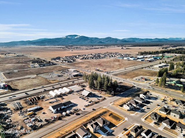 aerial view featuring a mountain view