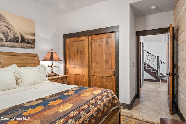 bedroom with baseboards