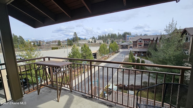 balcony with a residential view