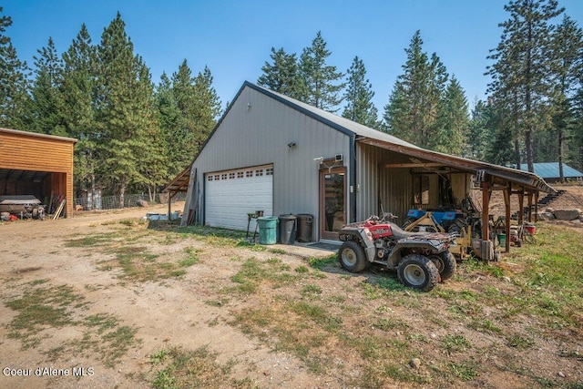 garage featuring a garage